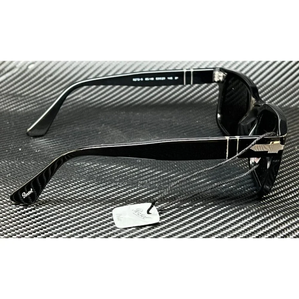 Persol Black 55mm Polarized Mens Sunglasses